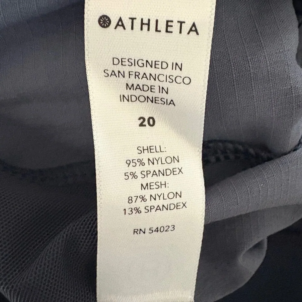 NEW Athleta Womens 20 Trekkie North Printed Short Blue‎ Ripstop Hike Camp Trail